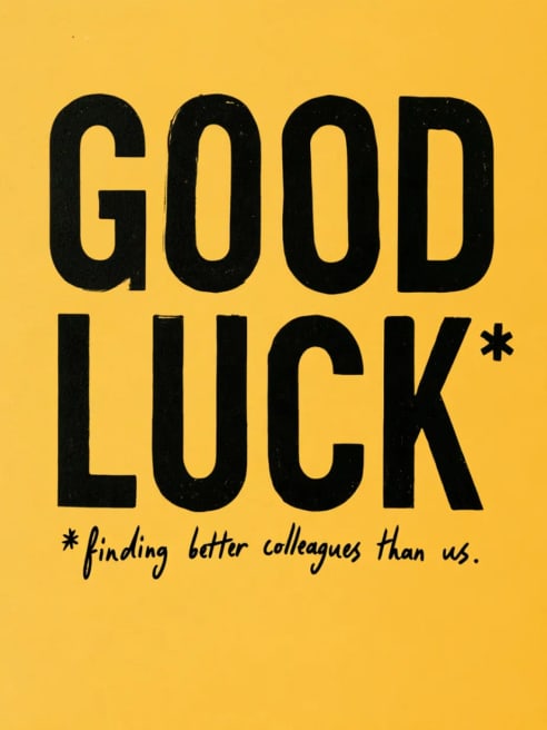 Funny Leaving Card Good Luck