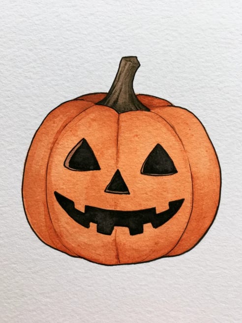 Halloween Card with a Jack O Lantern
