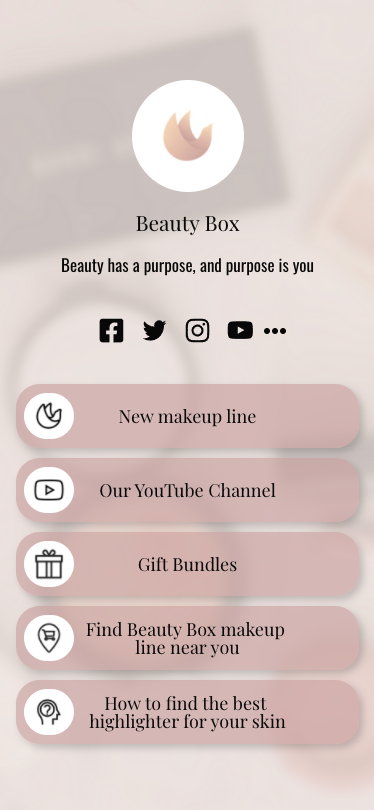 Showcase of JoyQR biolink in beauty theme