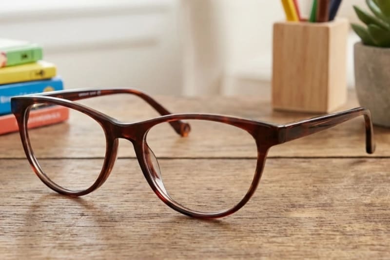 Kids Flexible Cat eye Glasses k208Br