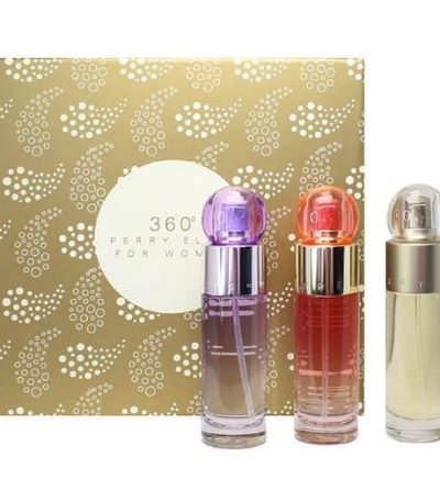 Estuche Perry Ellis 360 Trio Mujer 3pzs 30ml Edt 360 Trad + 30ml Edt 360 Purple + 30ml Edt 360 Red