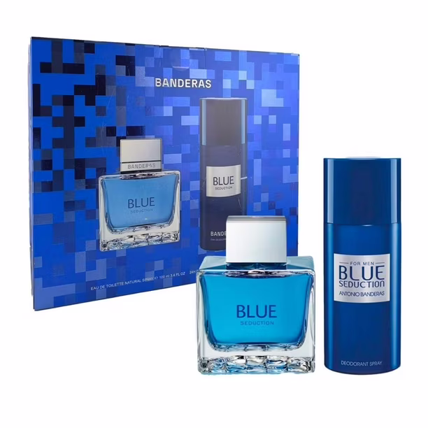 Estuche Antonio Banderas Blue Seduction Hombre 2pzs 100ml Edt + Desodorante