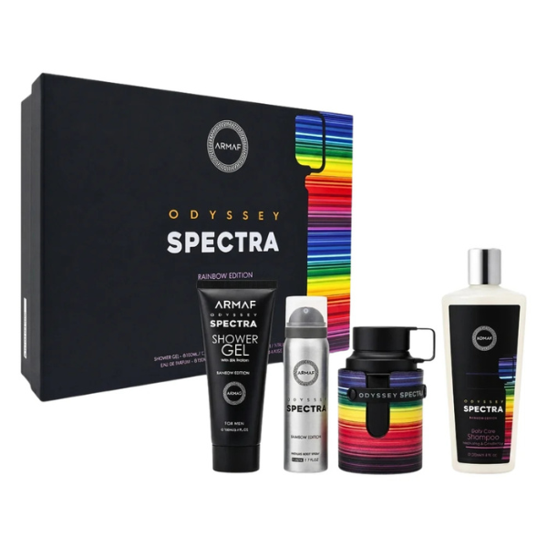 Estuche Armaf Odyssey Spectra Unisex 4pzs 100ml Edp + Splash + Spary + Crema