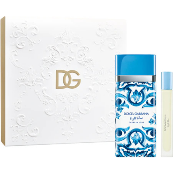 Estuche Dolce & Gabbana Light Blue Capri In Love Mujer 2pzs 100ml Edp + 10ml edp