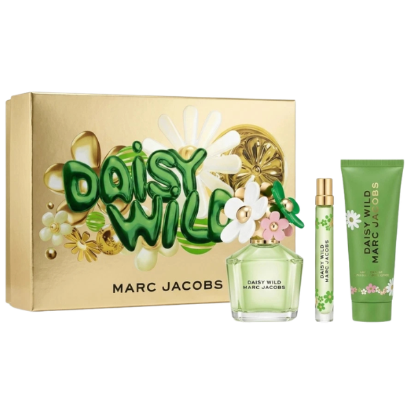 Estuche Marc Jacobs Daisy Wild Mujer 3pzs 100ml Edp + 10ml Edp + Crema