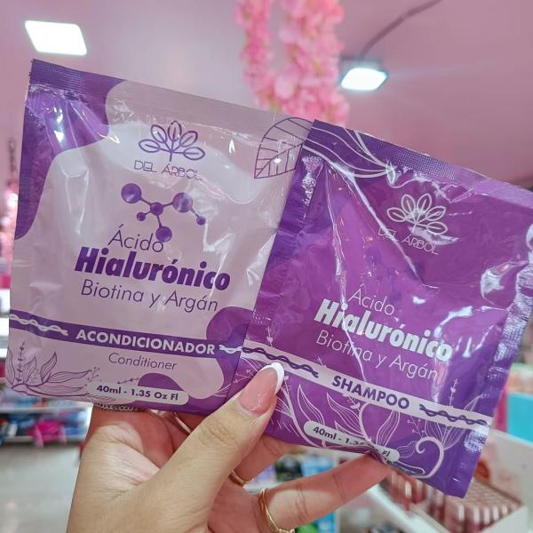 Leche pa'l Pelo Shampoo 40ml Shampoo biotina y argan