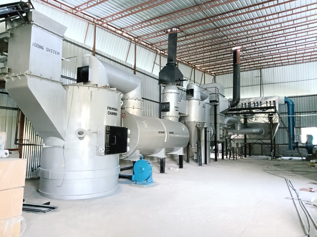 Incinerator with Dry Scrubbing Operating