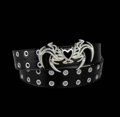 New Stylish Y2K Hollow Faux Leather Fashion Punk Belt — photo 1 of 2