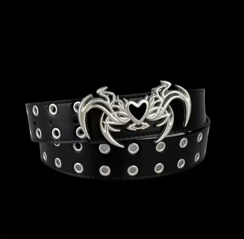 New Stylish Y2K Hollow Faux Leather Fashion Punk Belt — photo 1
