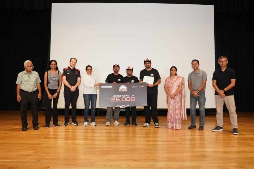 TrackShift 2nd Runner Up stage ceremony and ₹25,000 prize presentation