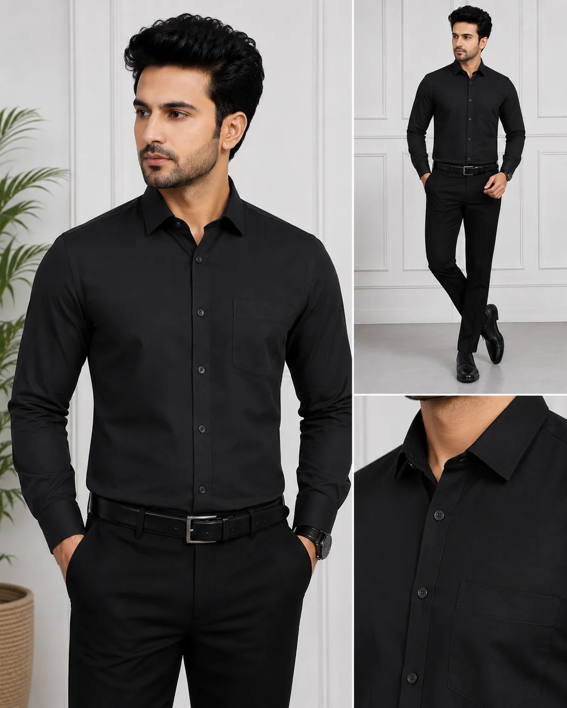 Platinum White Slim Fit Cotton Shirt