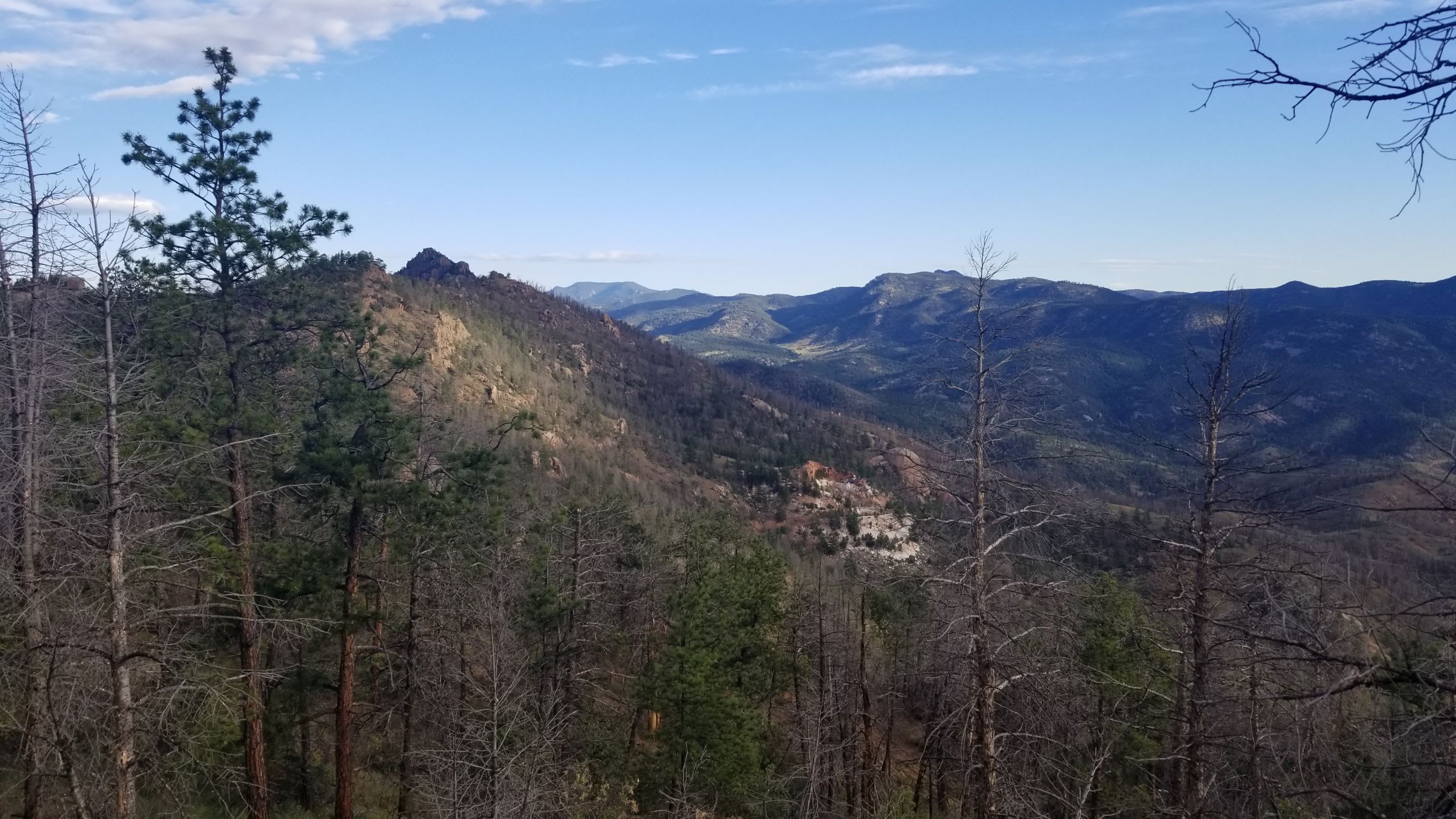 Mountains and blue sky near Waterton Canyon