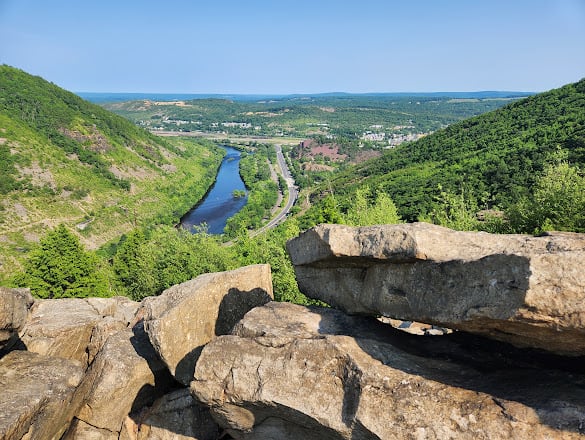 View of Palmerton, PA from the climb out of Wind Gap