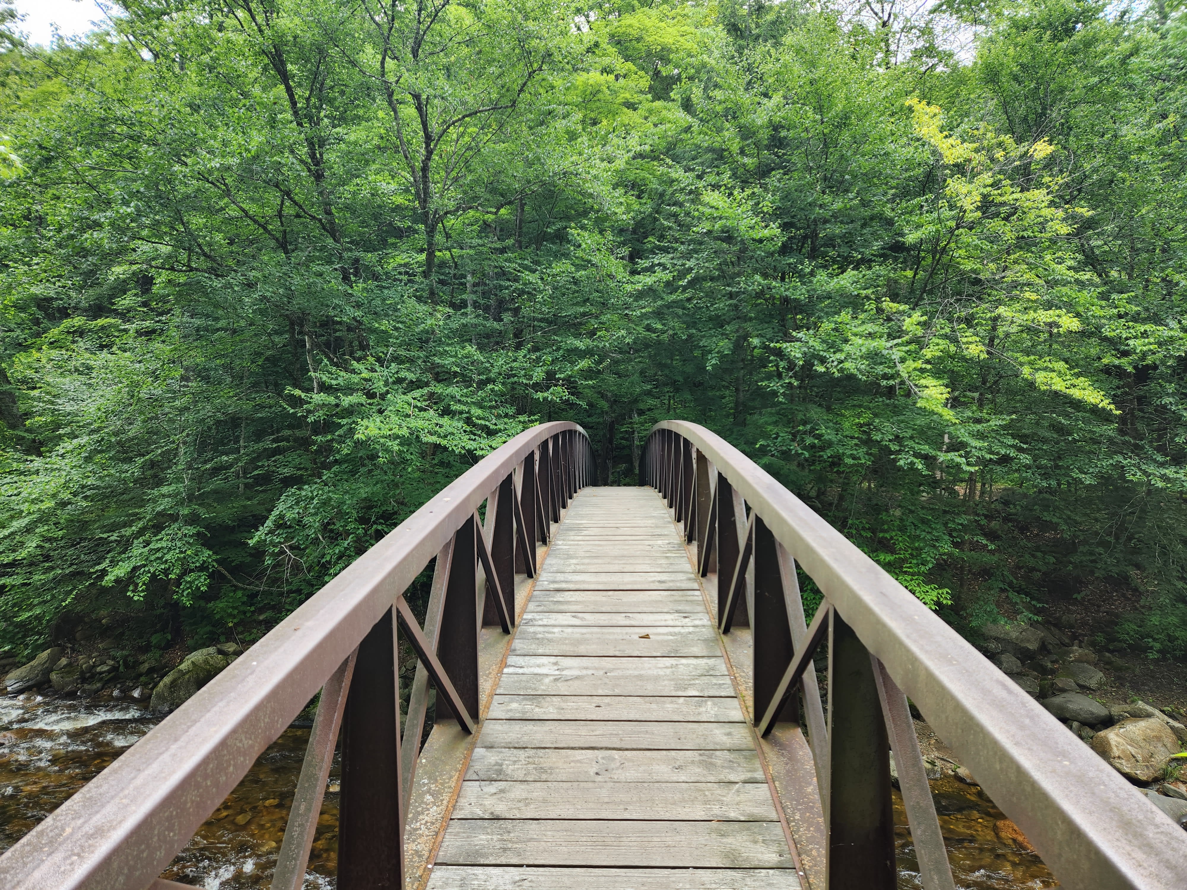 Solid bridge over a river