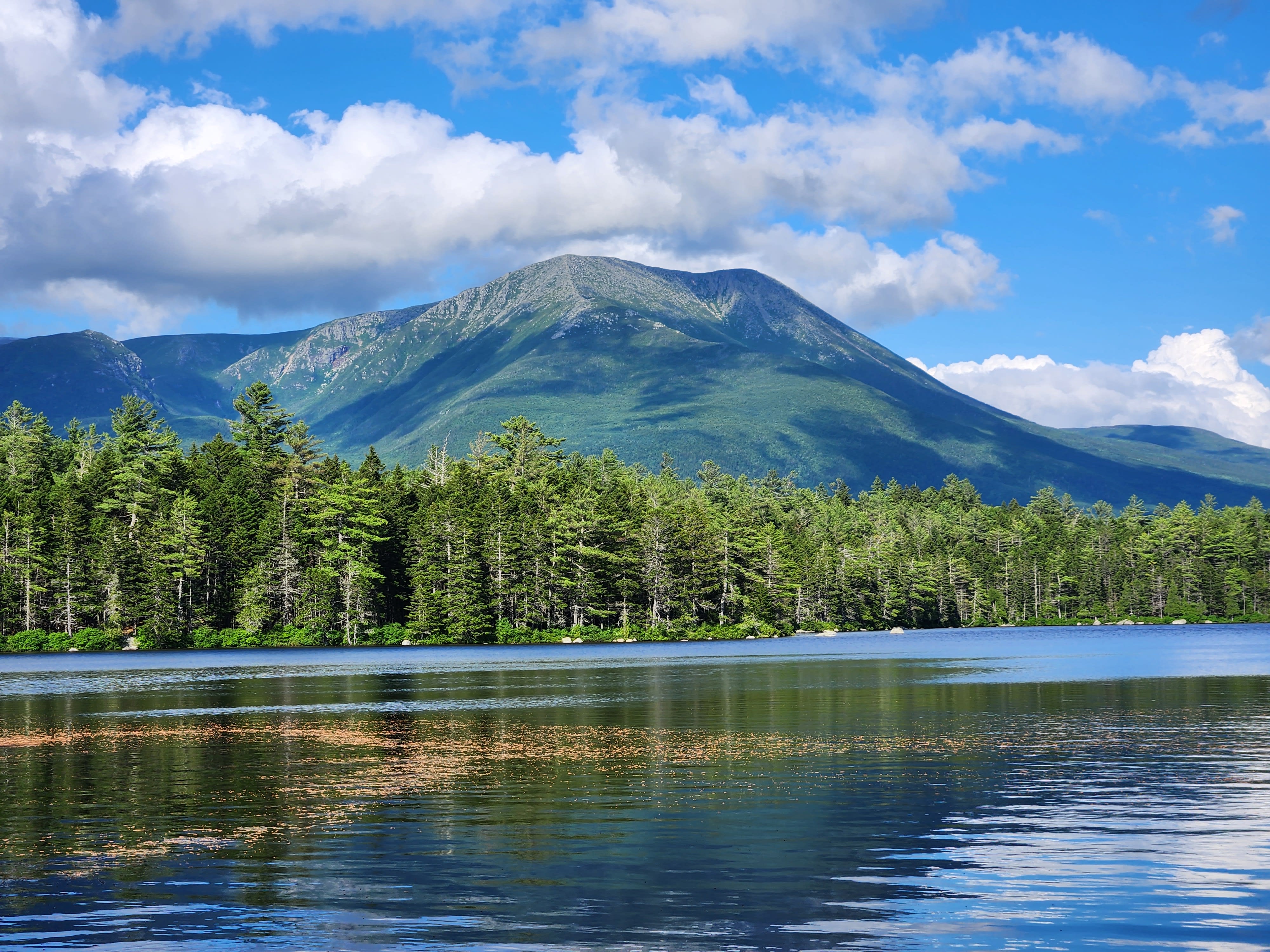 View of Mount Katahdin from Daicy Pond dock