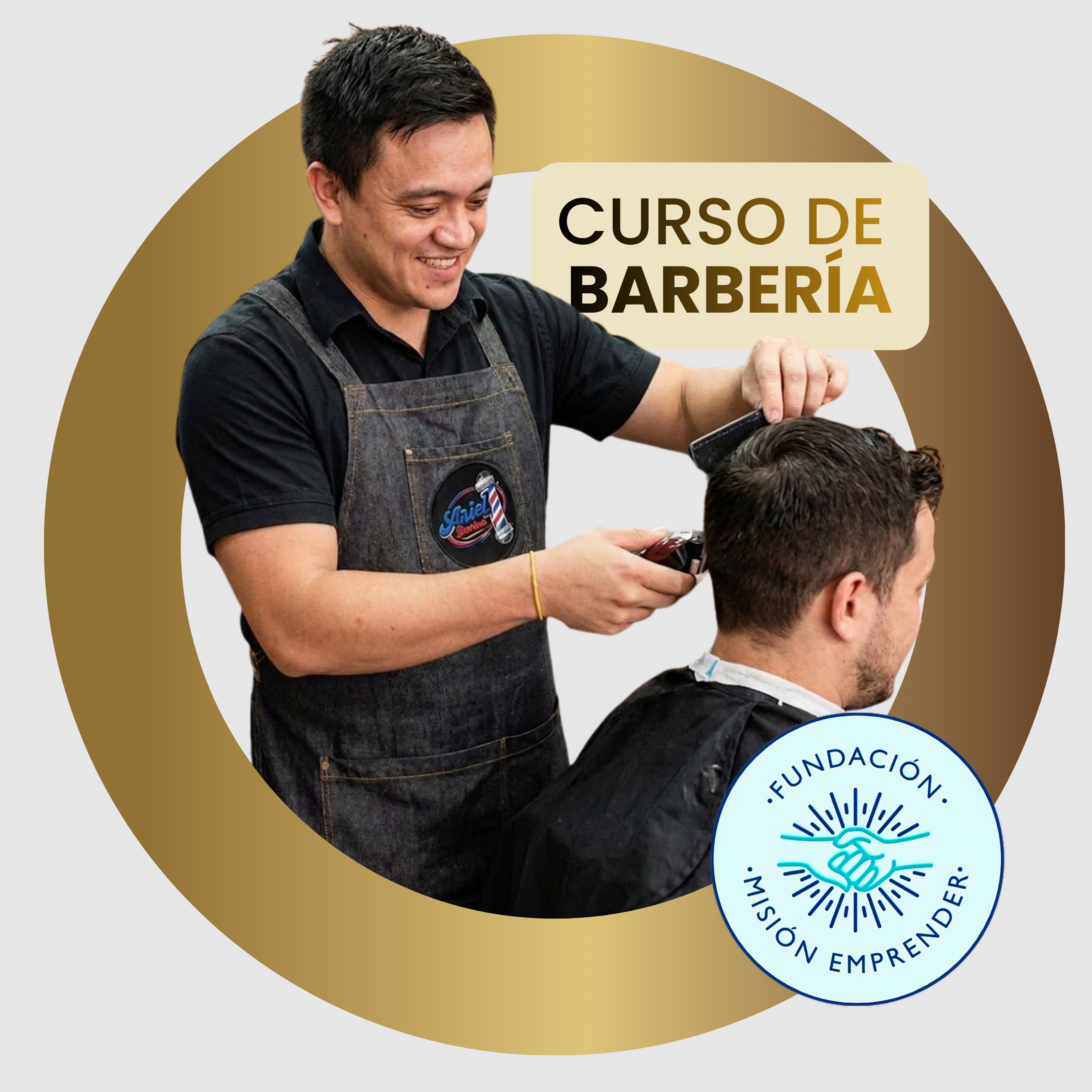 Flyer del curso Barbería