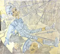 abstract drawing of Don Quixote