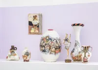 closeup of seven sculptures