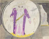 abstract drawing of King Lear