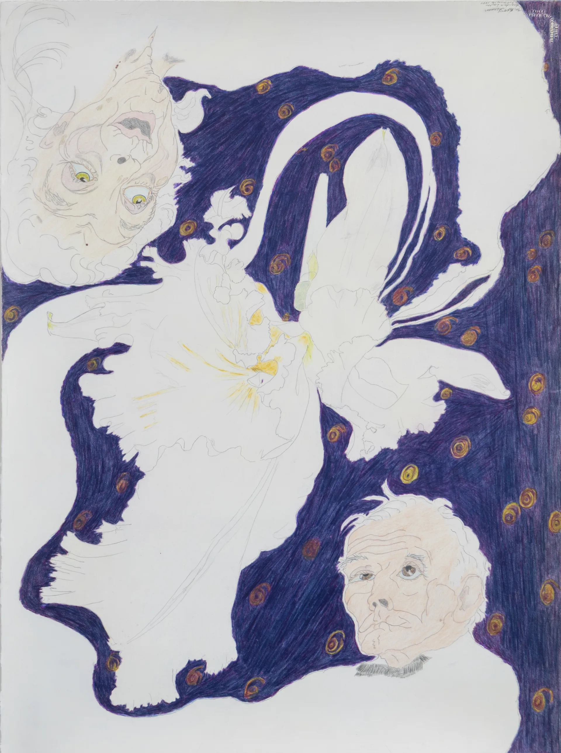 abstract drawing of two elderly people