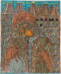 marker drawing of armadillos
