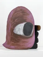 stoneware sculpture of an eye