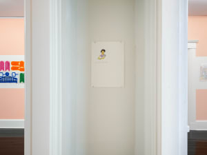 gallery installation a drawing in a closet