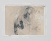abstract oil painting of dark masses on a light background