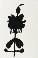 silhouette drawing of an abstract flower