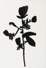 silhouette drawing of an abstract flower