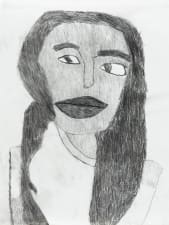 pencil portrait of a woman
