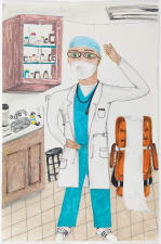 drawing of a doctor in surgery