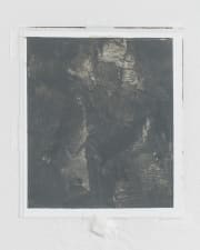 dark green muddled abstract oil painting