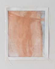abstract oil painting featuring the outline of a human figure