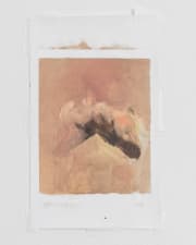 tan abstract oil painting