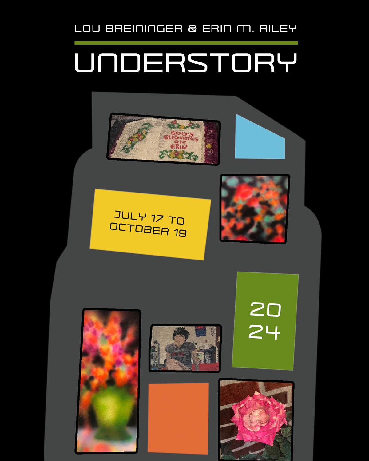 Poster image for Worlds Exhibition. Featuring artists Julian Kent and Emma Kohlmann.