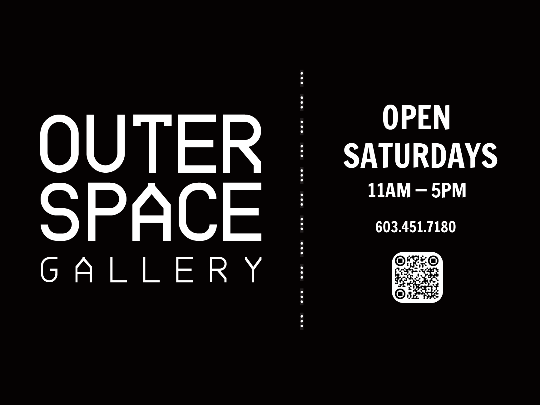 sign for an art gallery called Outer Space