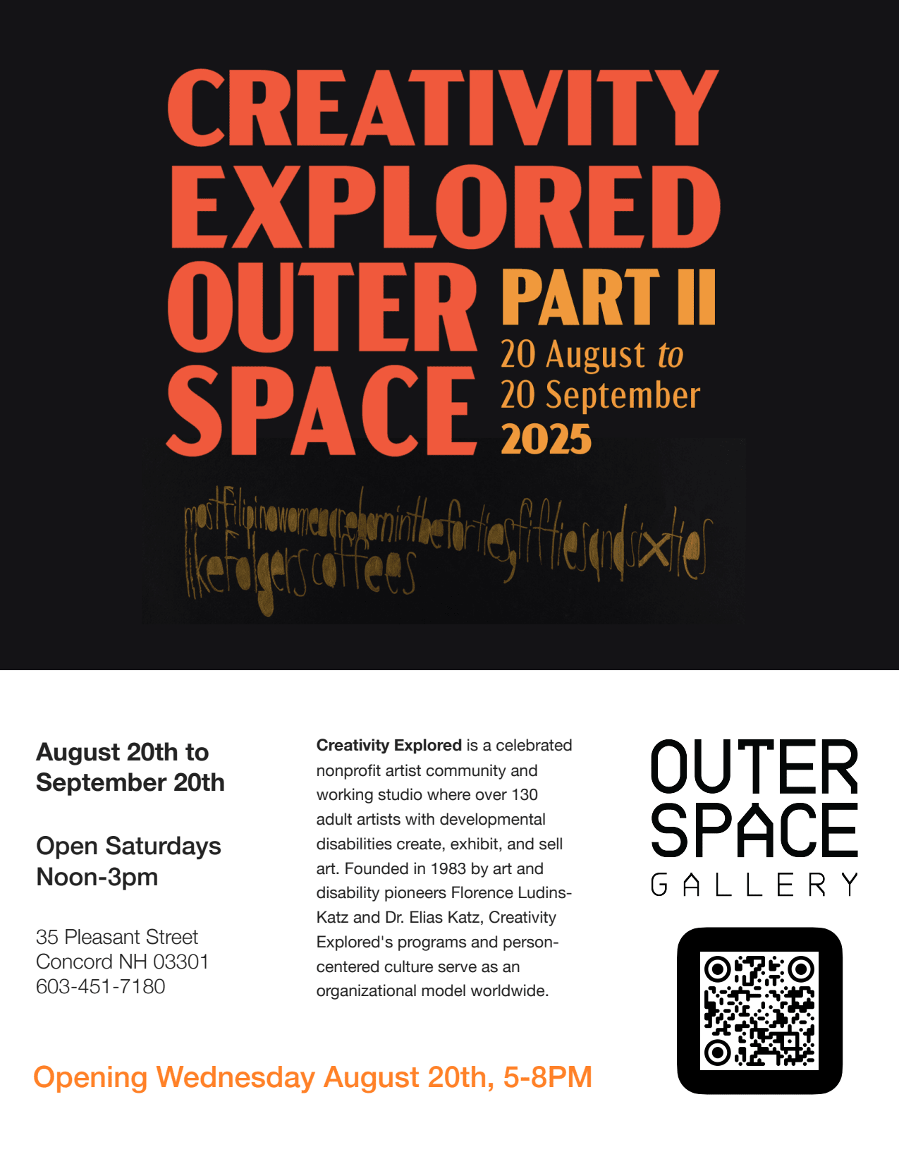 flyer for an art exhibition