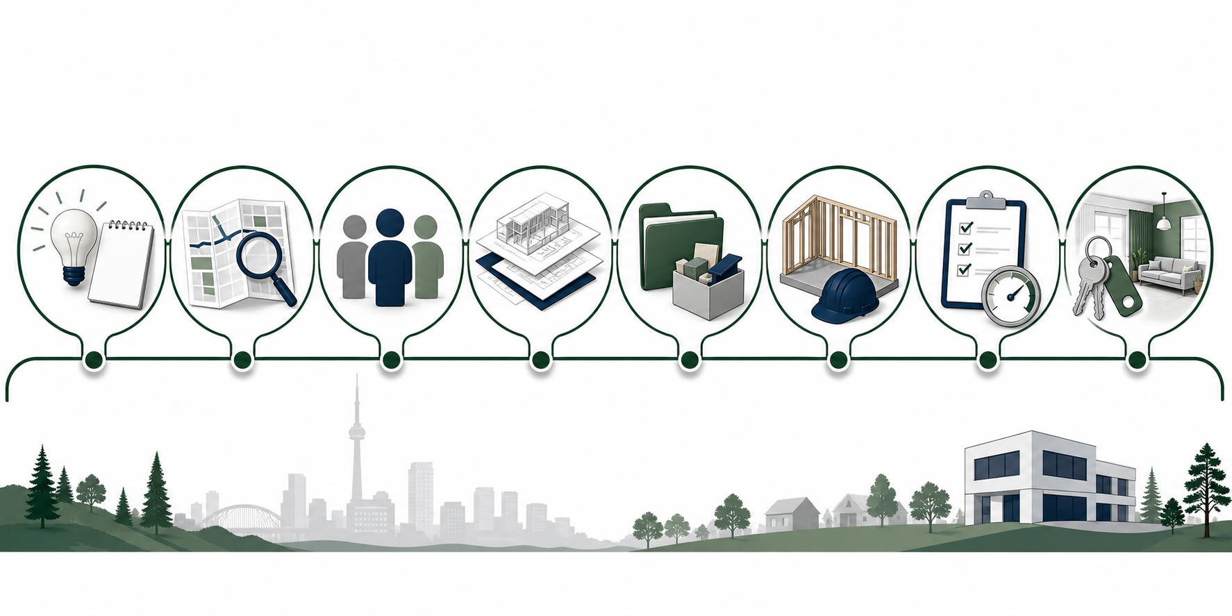 Eight-stage Ontario construction project roadmap from idea through occupancy