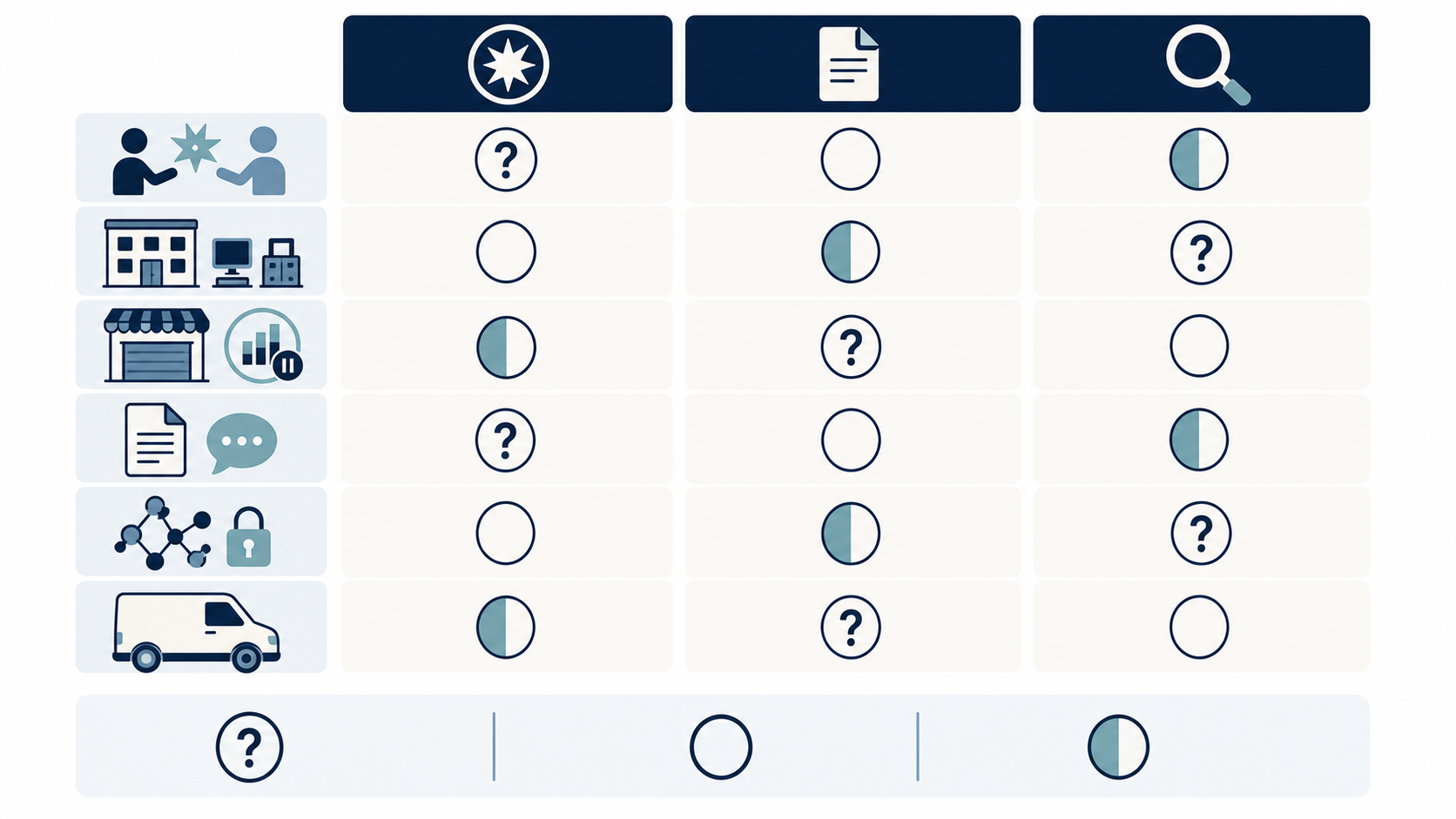 Ontario business insurance matrix mapping liability property income advice cyber and vehicle exposures to questions for a broker