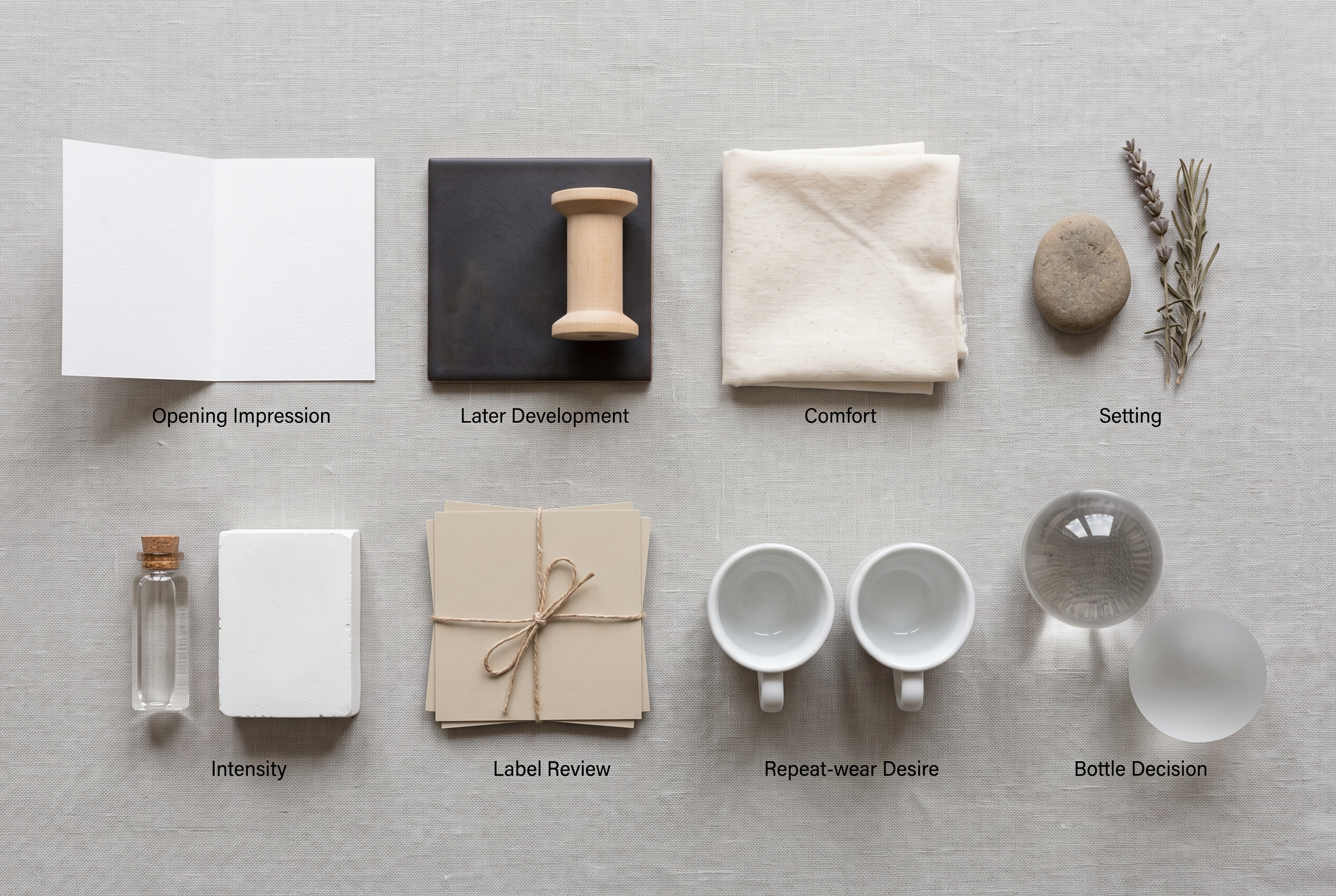 Perfume selection scorecard for repeated wear tests