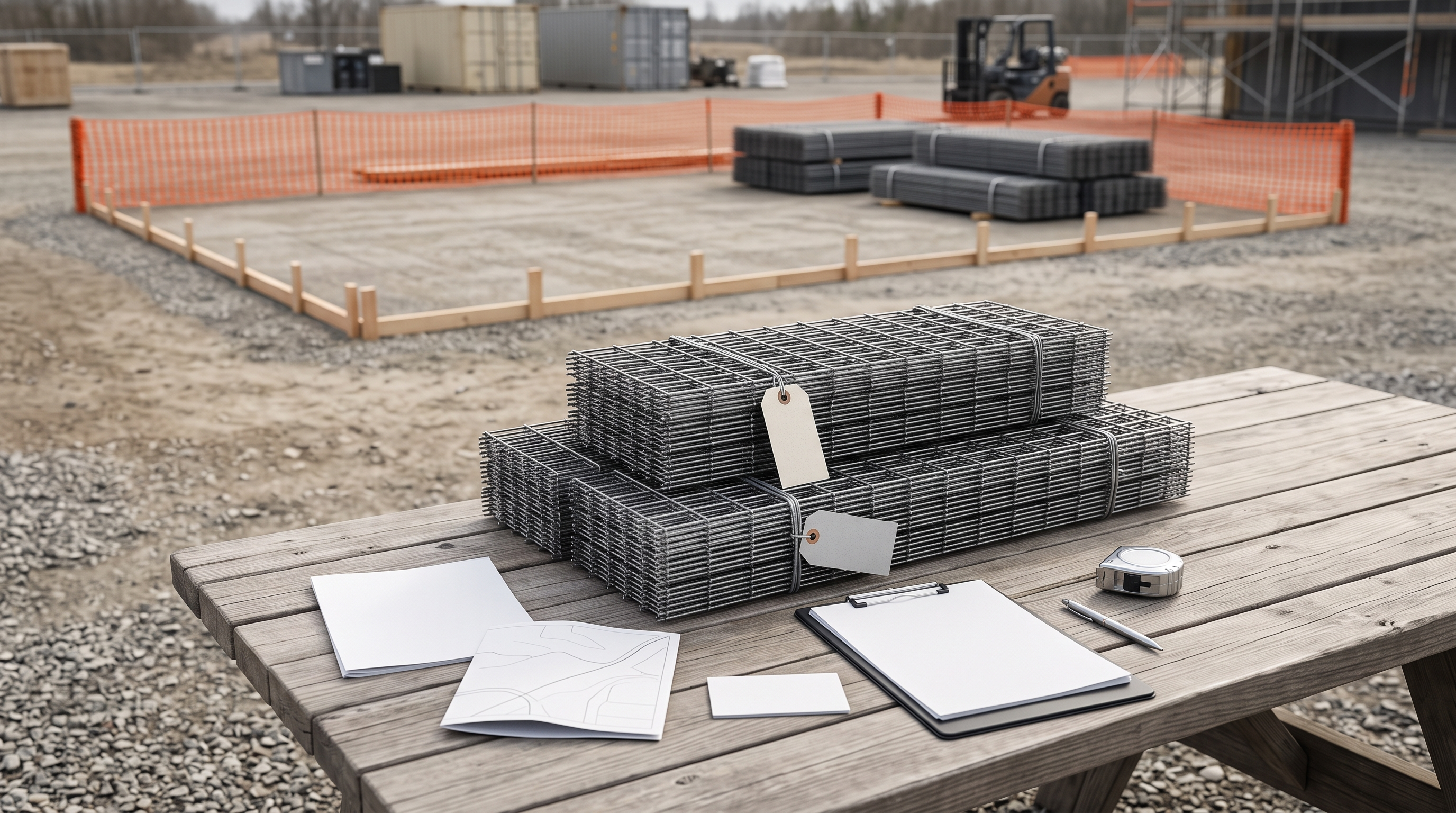 Reinforcing wire order coordinated with delivery logistics