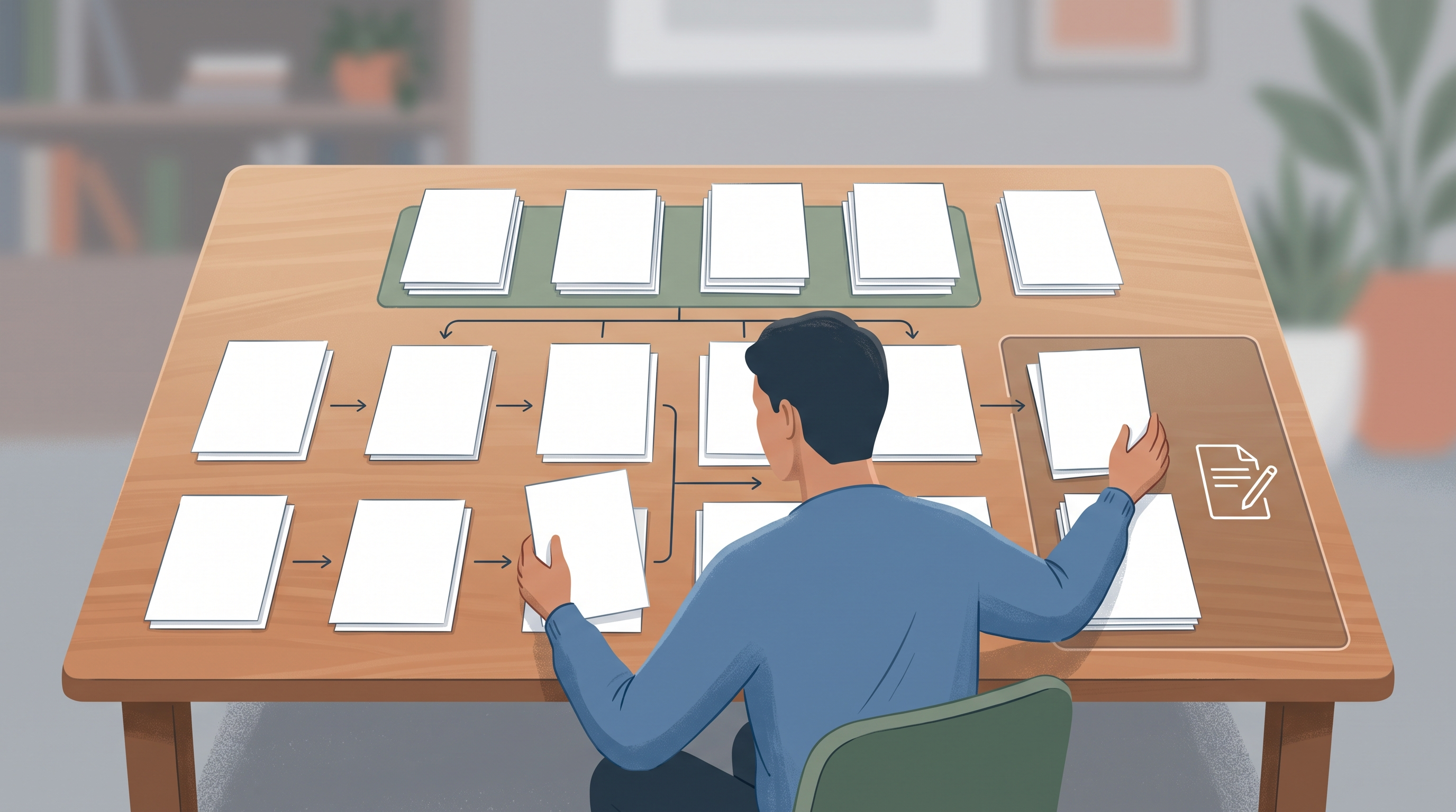 Driver reviewing separate auto insurance deductibles in a comparison worksheet