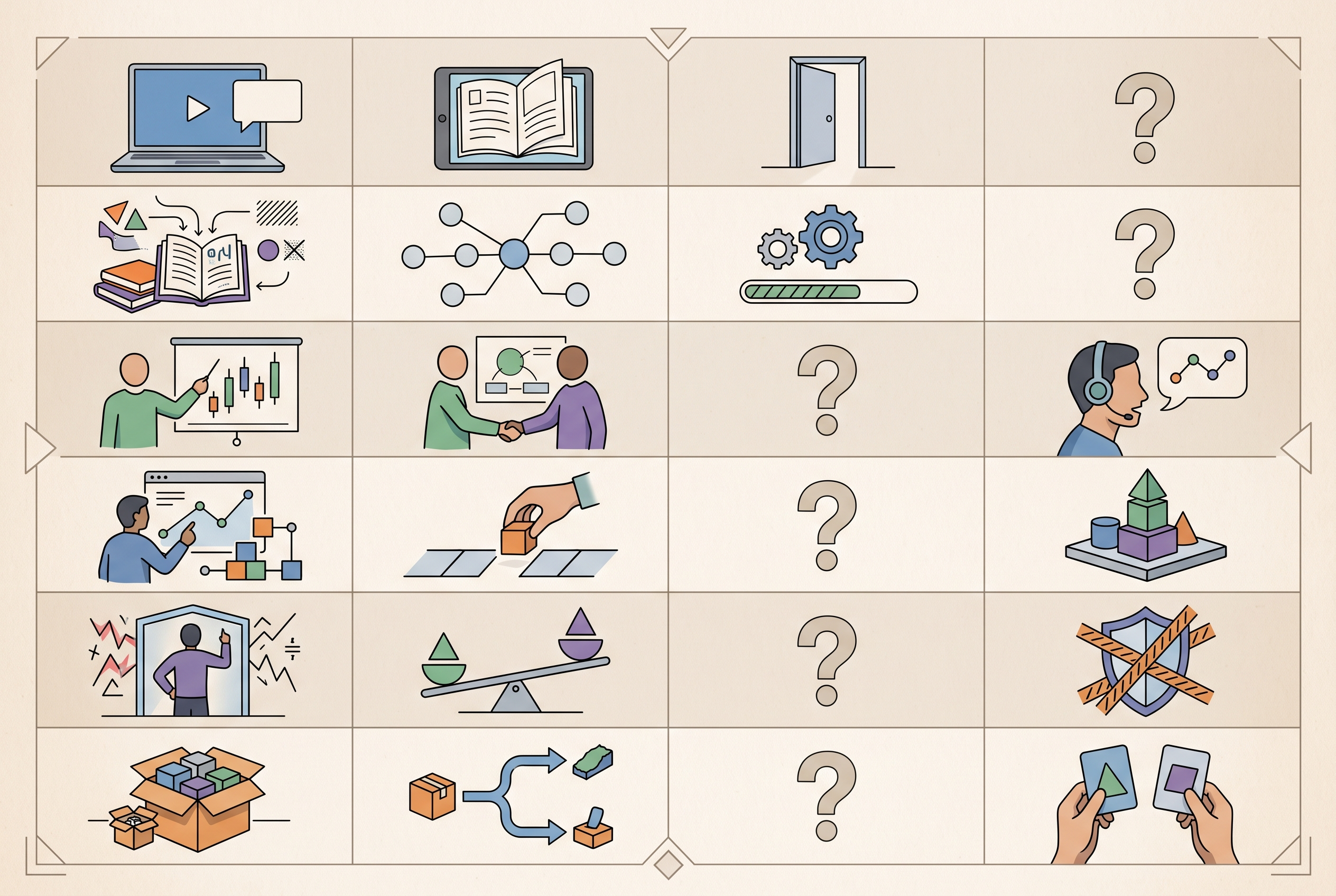 Decision matrix for comparing beginner trading courses safely