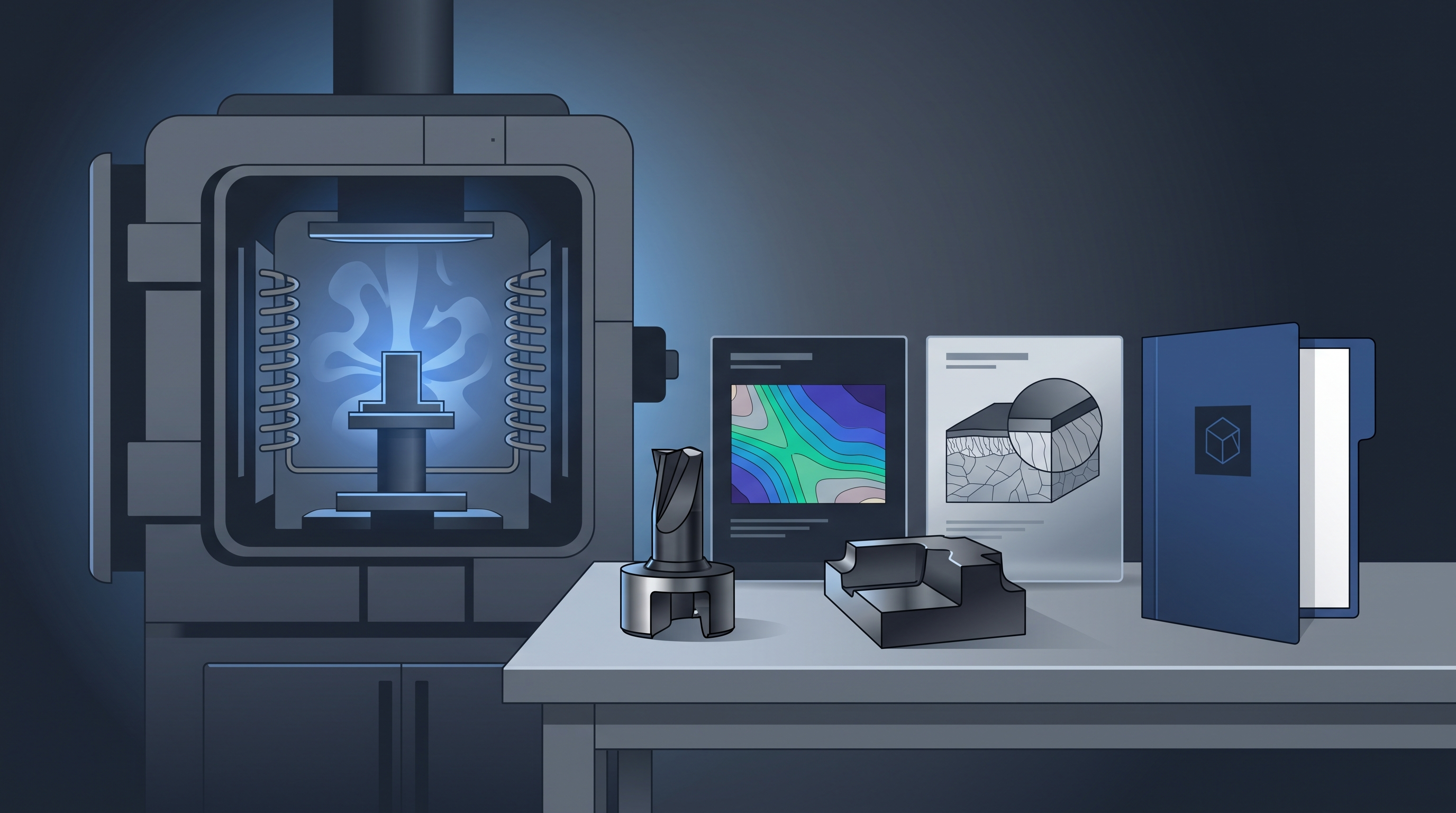 Engineer comparing a PVD coating specification with a tool failure and service-load diagram