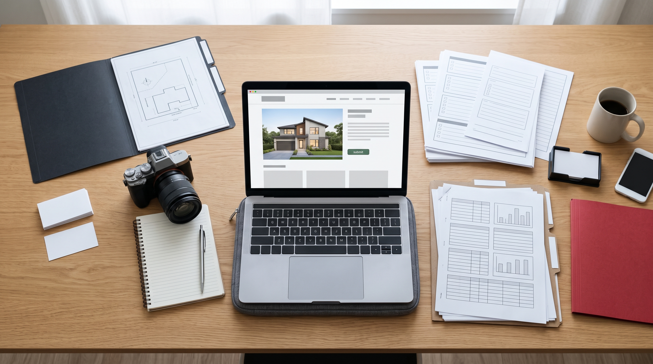 Generic homeowner reviewing seller platform lawyer and optional agent roles in an online home sale