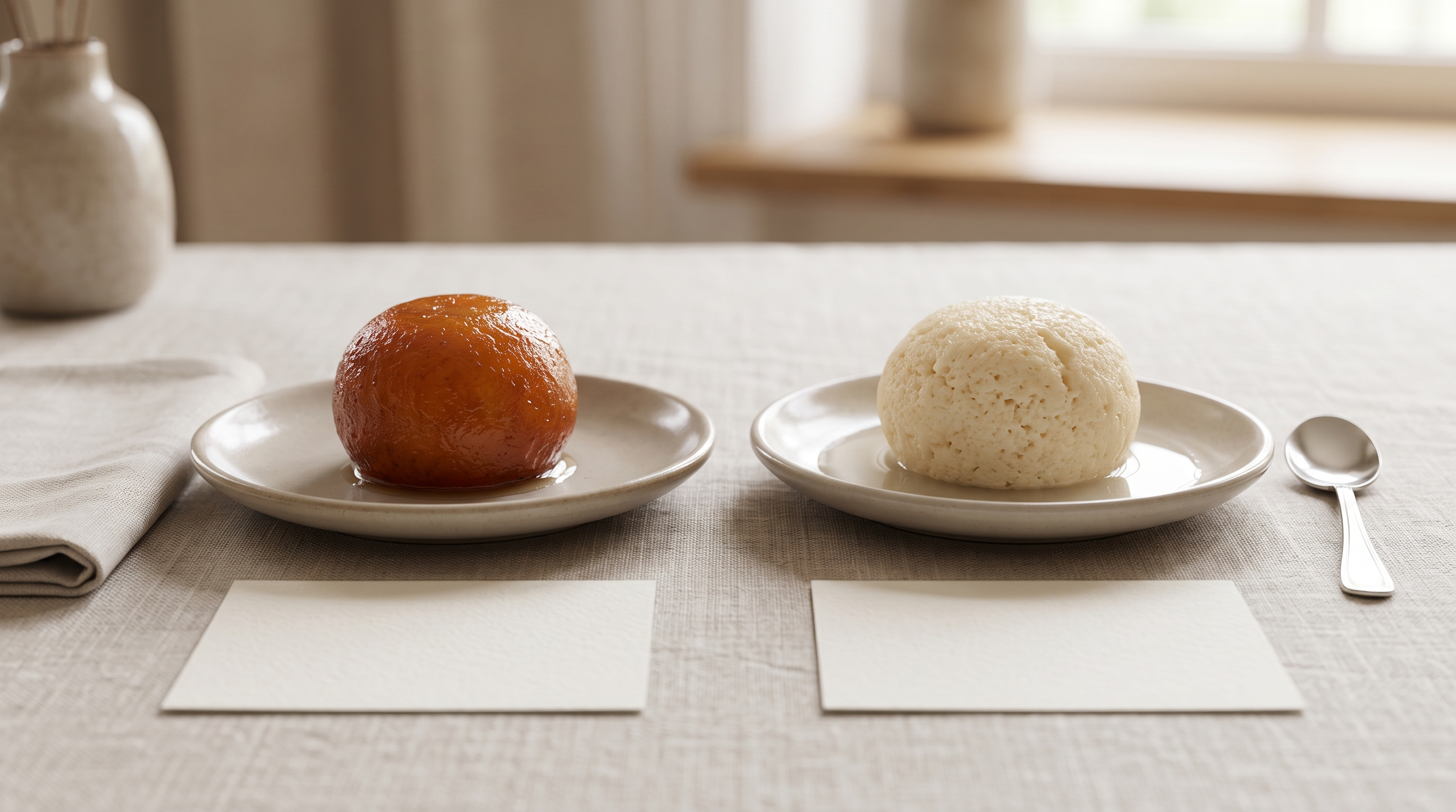 Gulab jamun and rasgulla texture and occasion comparison