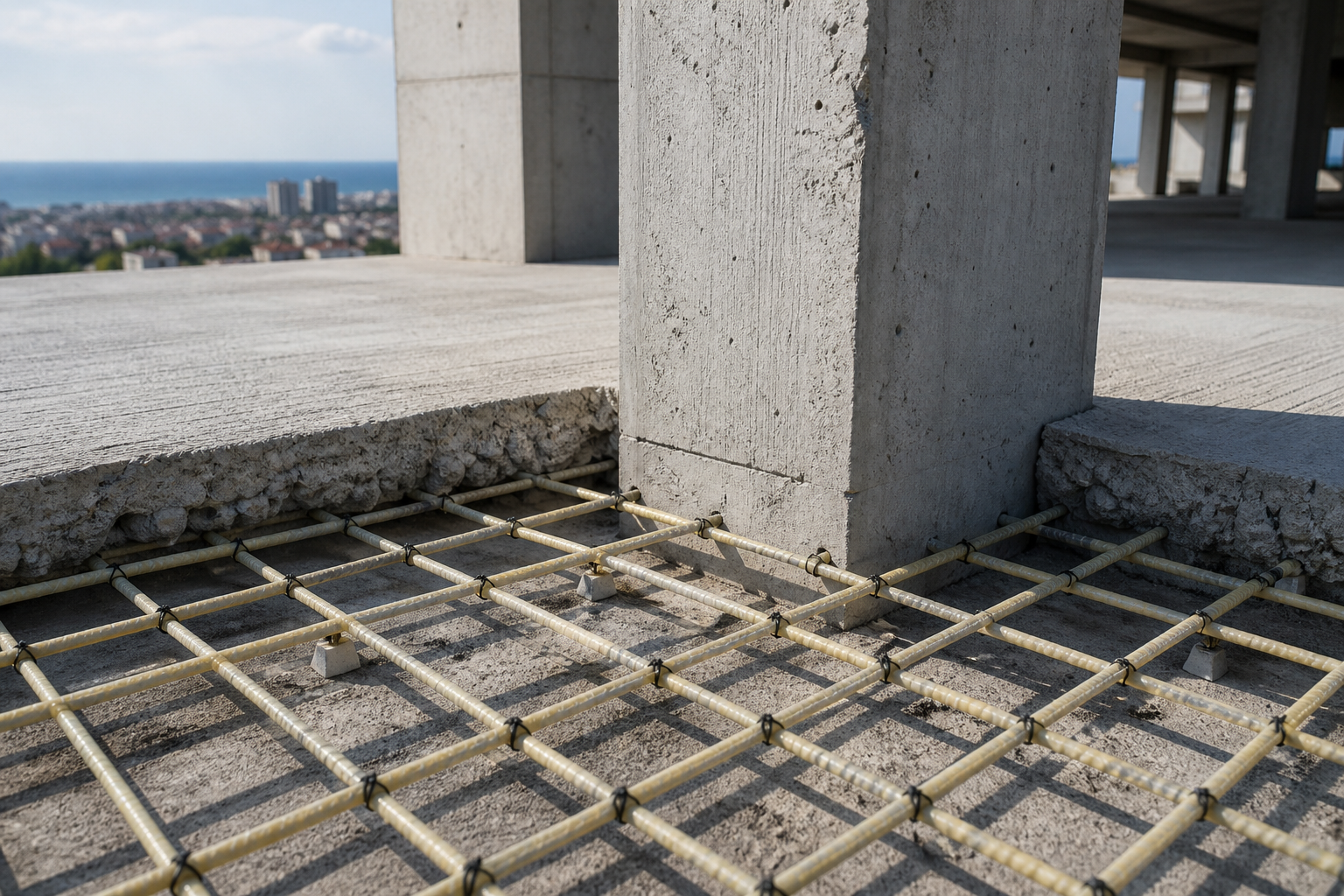 GFRB in concrete structures