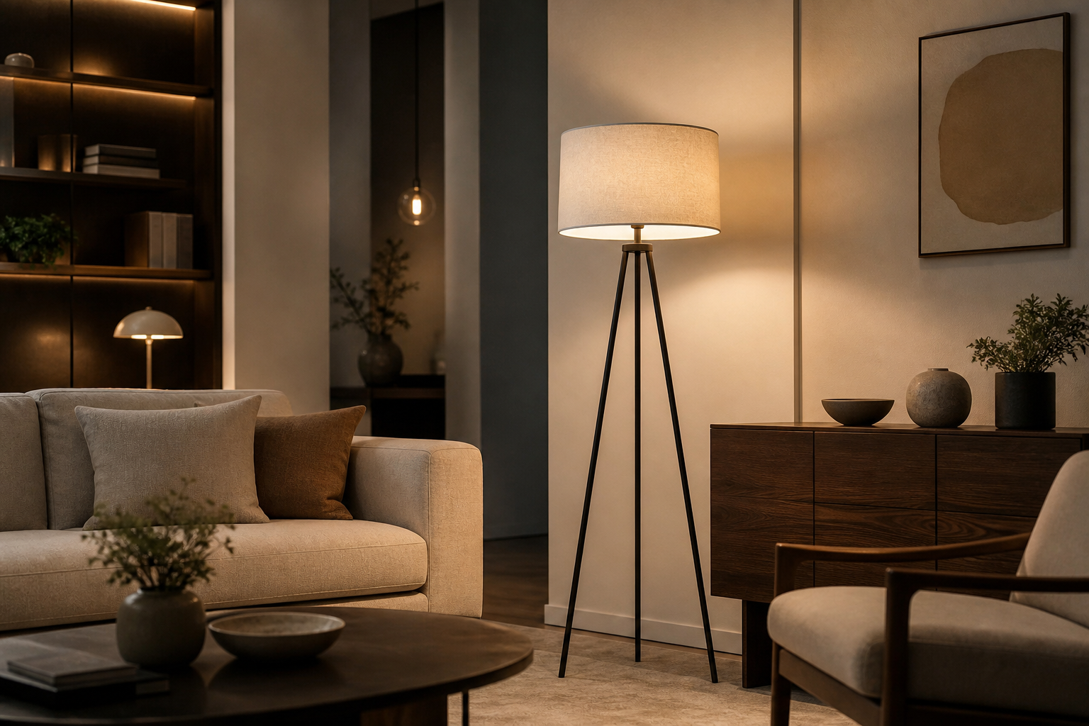floor lamp lighting layers