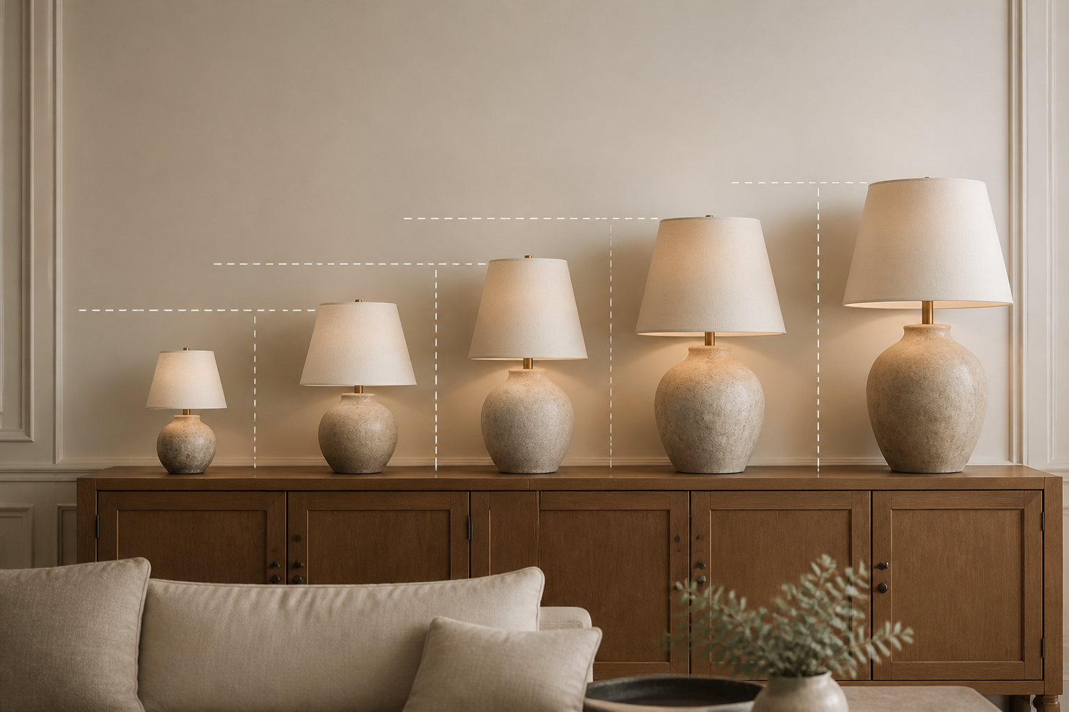 table lamp sizing guide